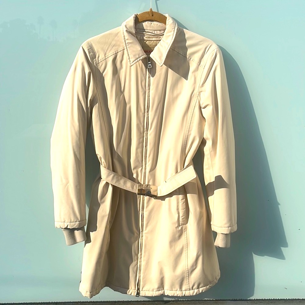 Cream Prada Gore-Tex Coat